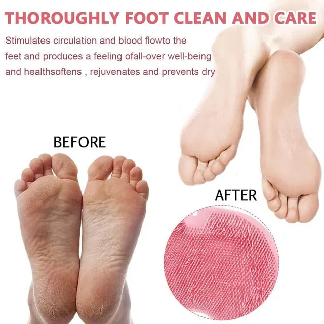 Silicone Foot Mat with Wall-Mounted Suction Cups