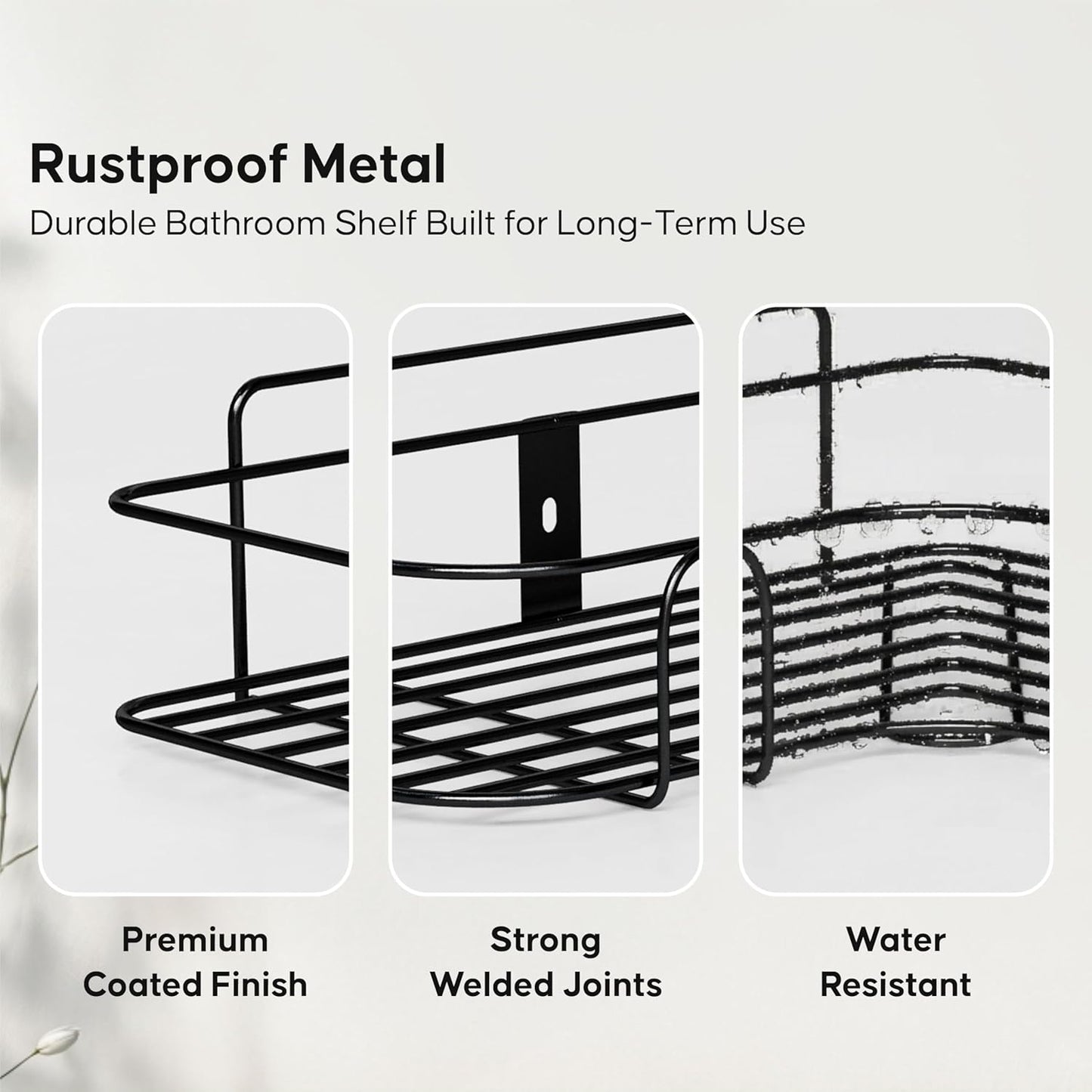 Self-Adhesive Bathroom Corner Shelf