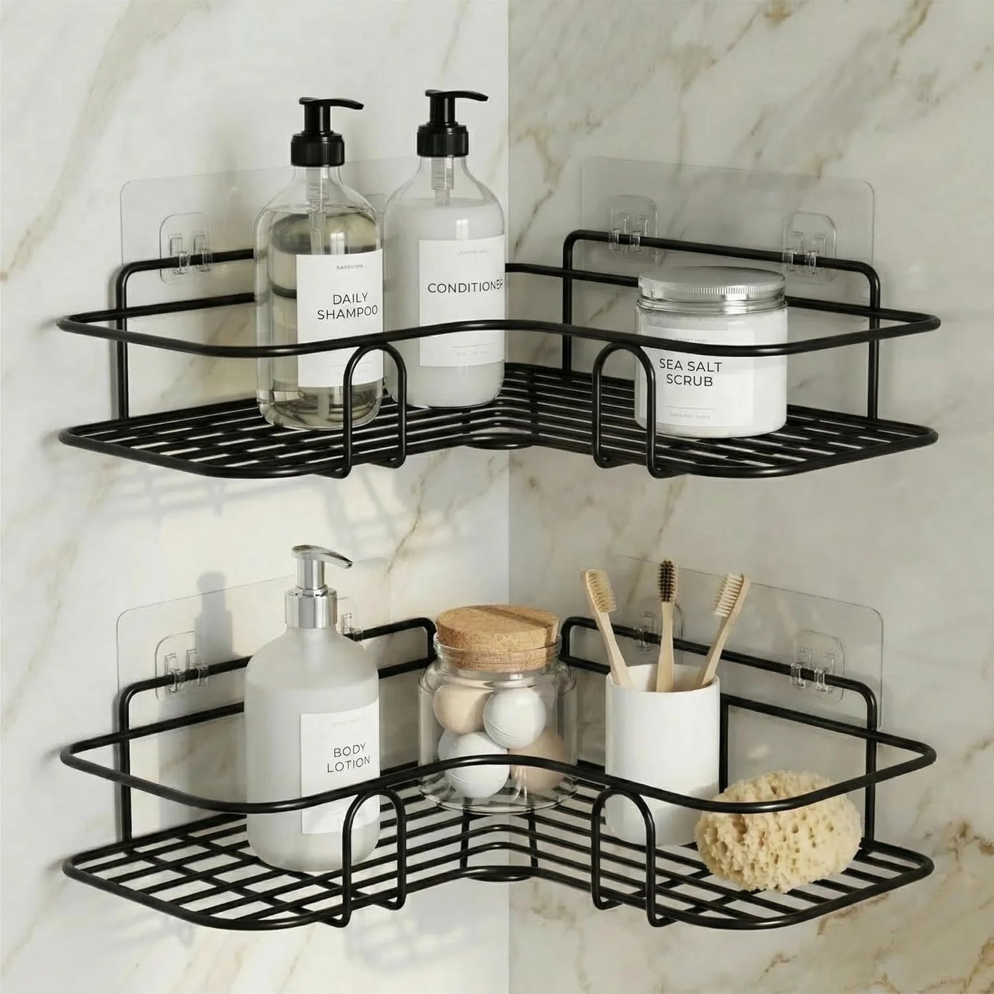 Self-Adhesive Bathroom Corner Shelf