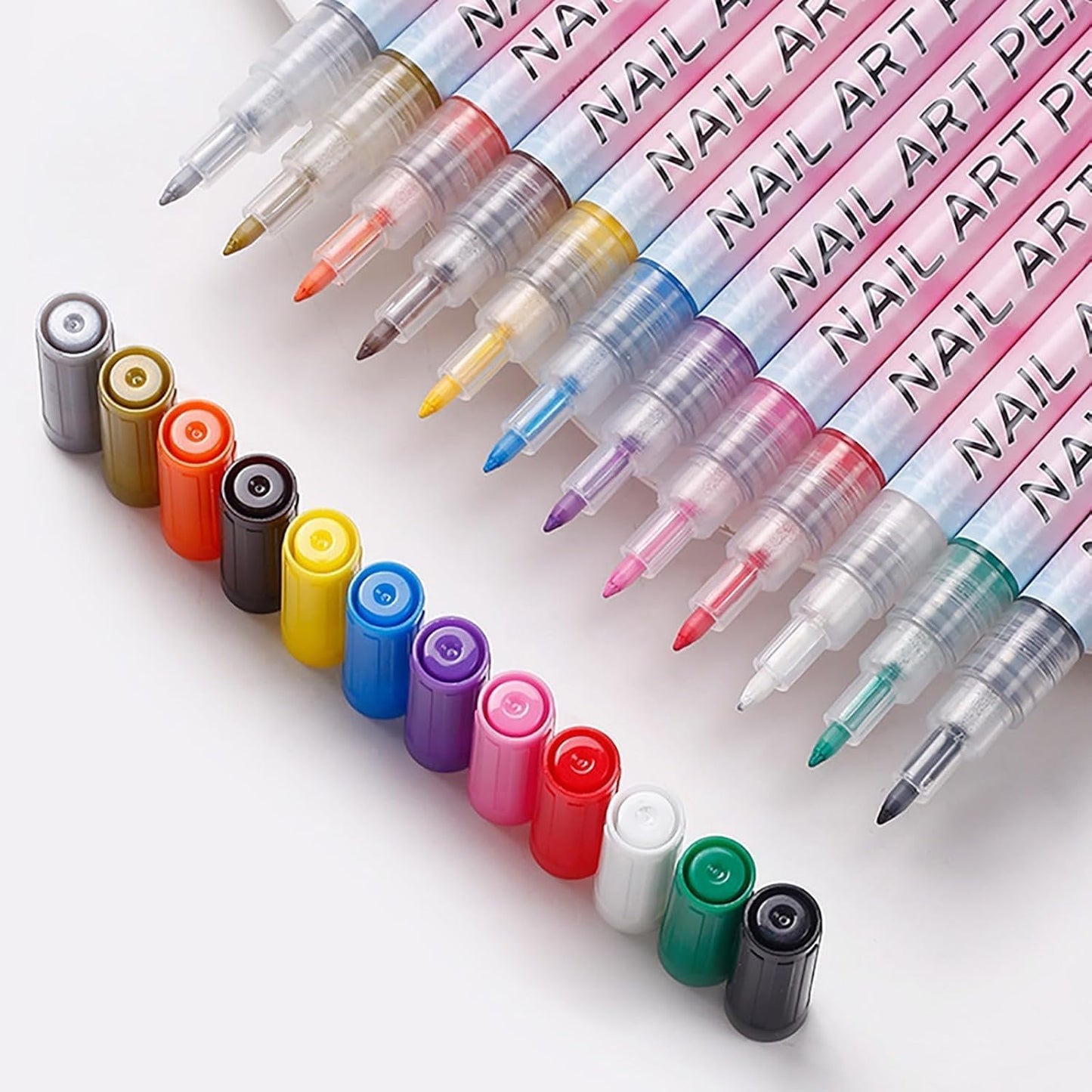 Professional Nail Art Marker Set — 12 Vibrant Colours