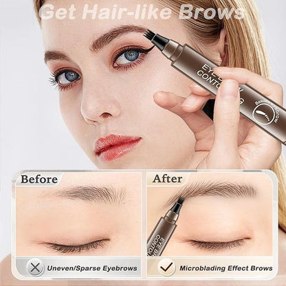 Waterproof 4 Points Long Lasting Eyebrow Pen - BUY 1 GET 1 FREE
