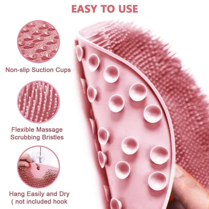 Silicone Foot Mat with Wall-Mounted Suction Cups