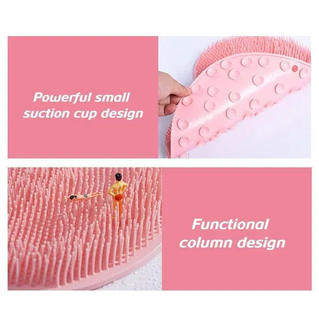 Silicone Foot Mat with Wall-Mounted Suction Cups